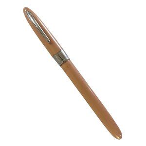 Vtg Sheaffer 305 Cartridge Fountain Pen Chrome Accents Pastel Pink Opaque
